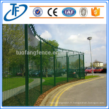 Chargement de la clôture de sécurité, clôture de haute sécurité avec fil en fer barbelé, 358 Clôture de sécurité,